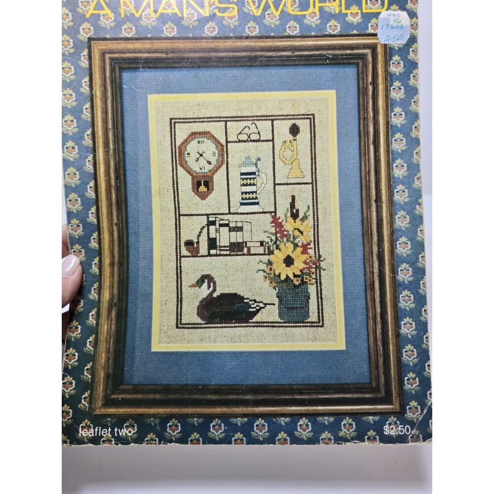 Cross Stitch by Viki - A Man’s World Chart Duck Clock Flower Pattern
